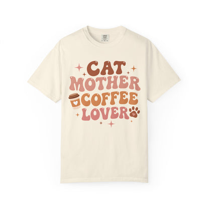 Cat Mother Coffee Lover Cat T-Shirt