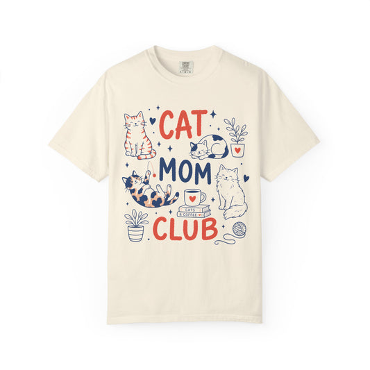 Orange & Tortie Cat Mom Club T-Shirt