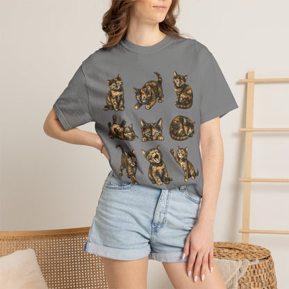 Funny Tortie Positions Cat T-Shirt