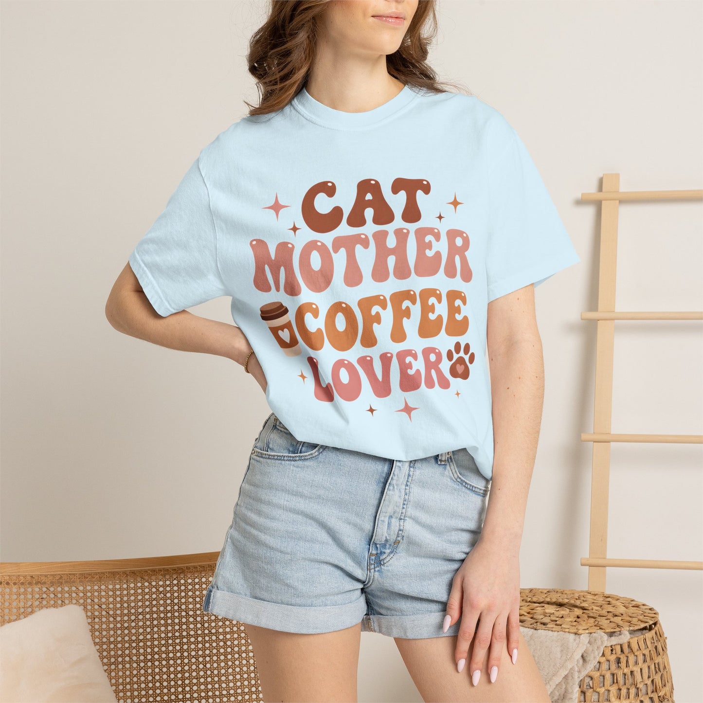 Cat Mother Coffee Lover Cat T-Shirt
