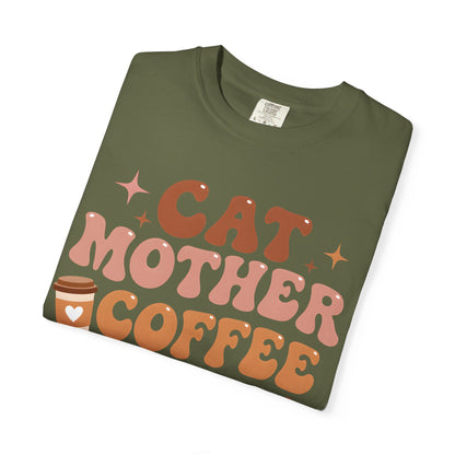 Cat Mother Coffee Lover Cat T-Shirt