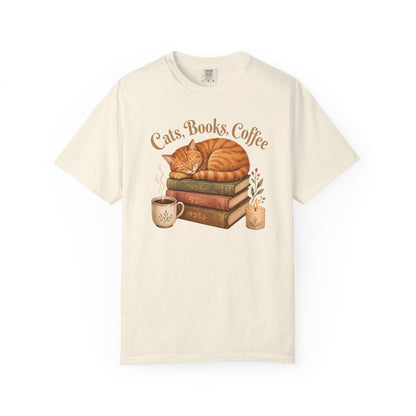 Cats Books Coffee T-Shirt