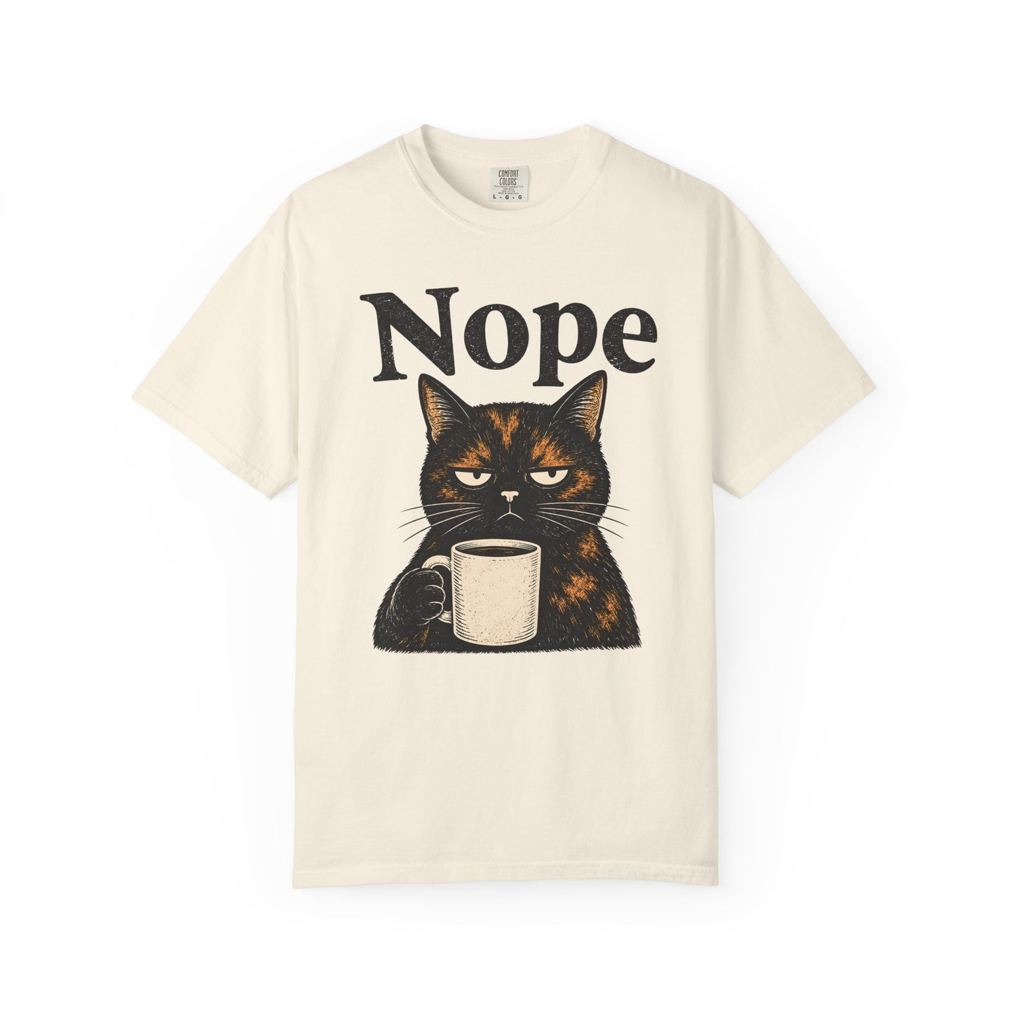 Nope Coffee Tortie Cat T-Shirt