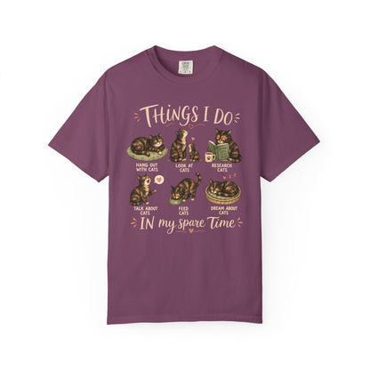 Spare Time Tortie Cat T-Shirt