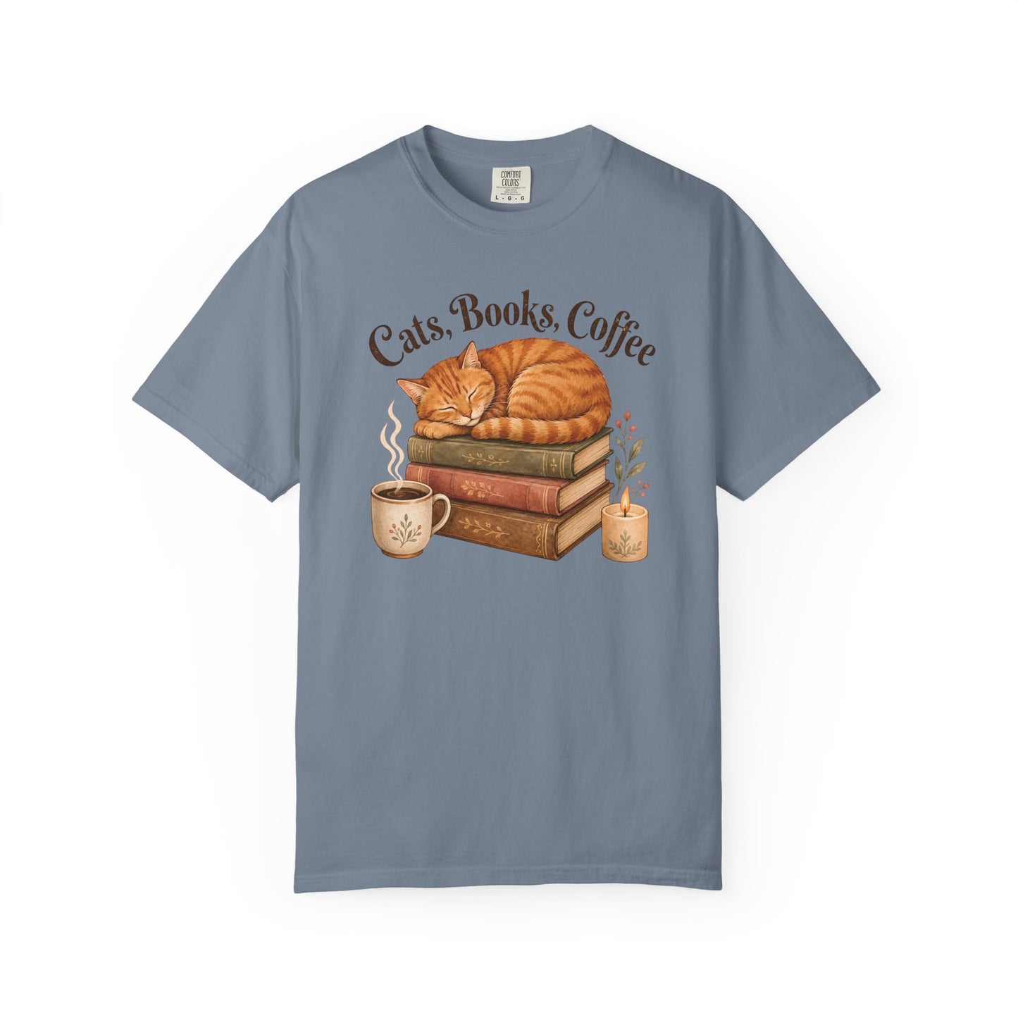 Cats Books Coffee T-Shirt