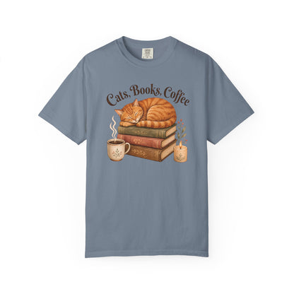 Cats Books Coffee T-Shirt