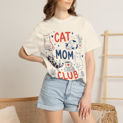 Orange & Tortie Cat Mom Club T-Shirt