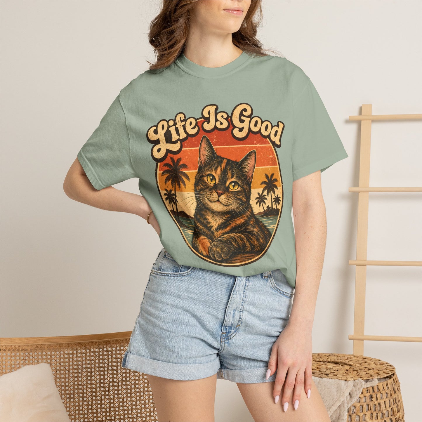 Life Is Good Tortie Cat T-Shirt
