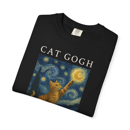 Starry Night Orange Cat T-Shirt