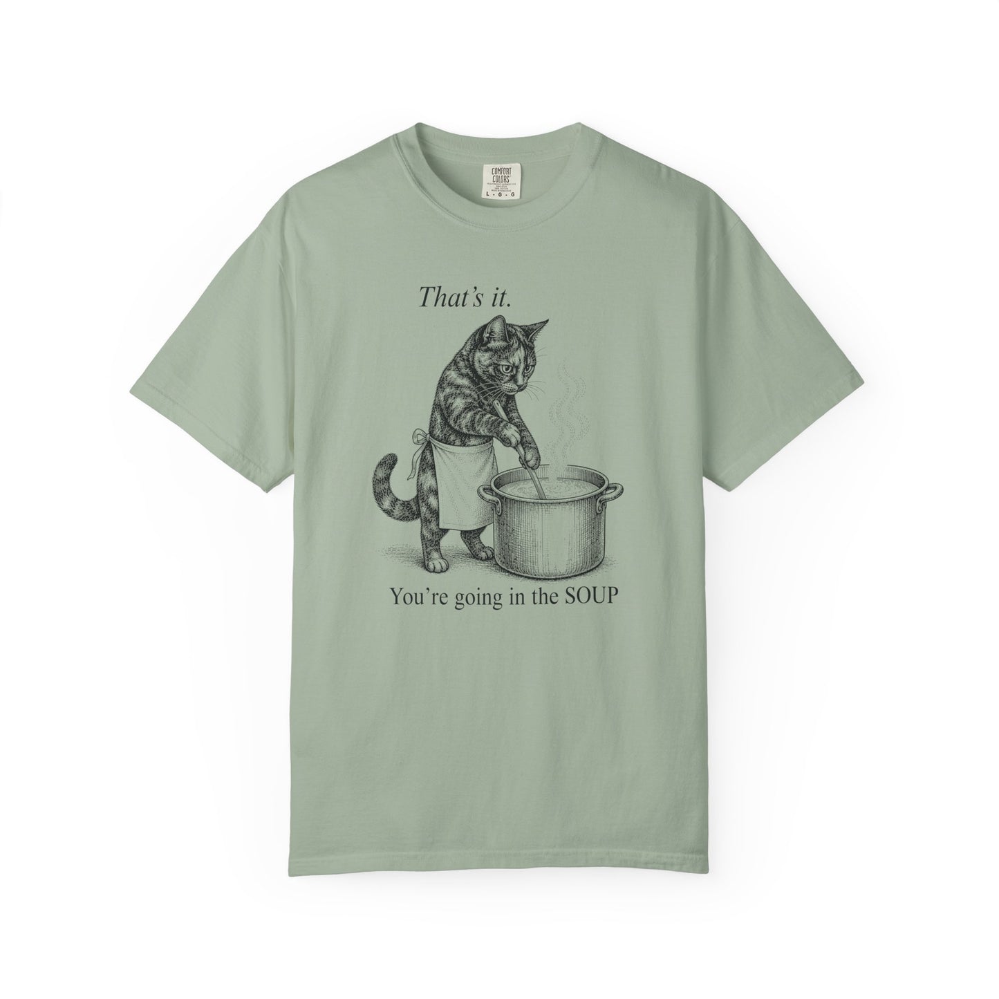 Going in the Soup Tortie Cat T-Shirt