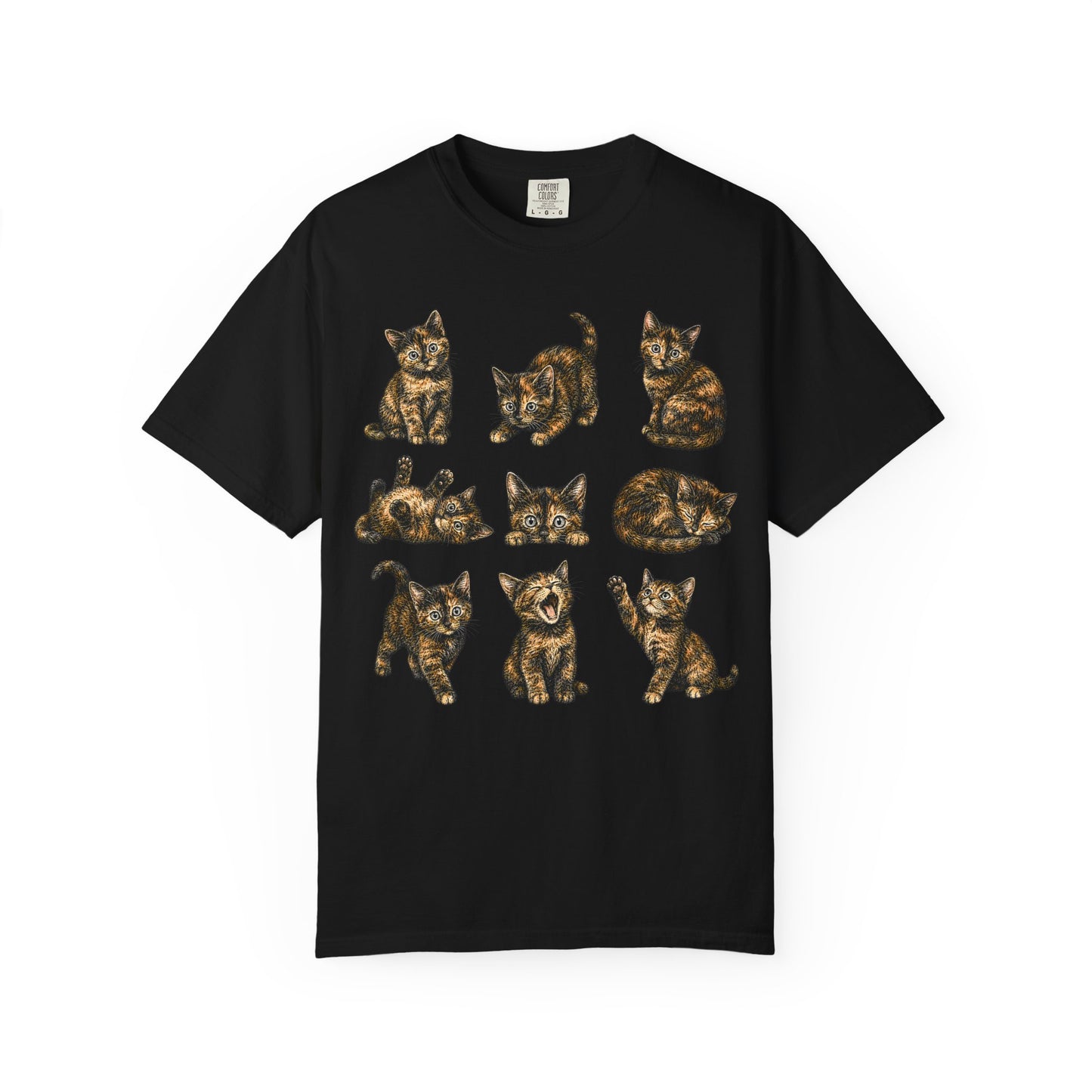 Funny Tortie Positions Cat T-Shirt