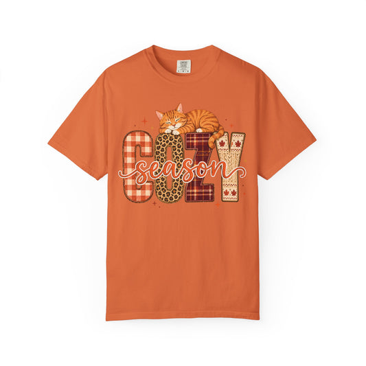 Cozy Season Fall Cat T-Shirt