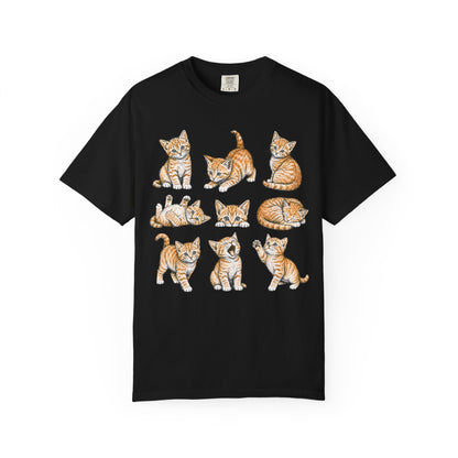 Funny Orange Cat Positions Cat T-Shirt