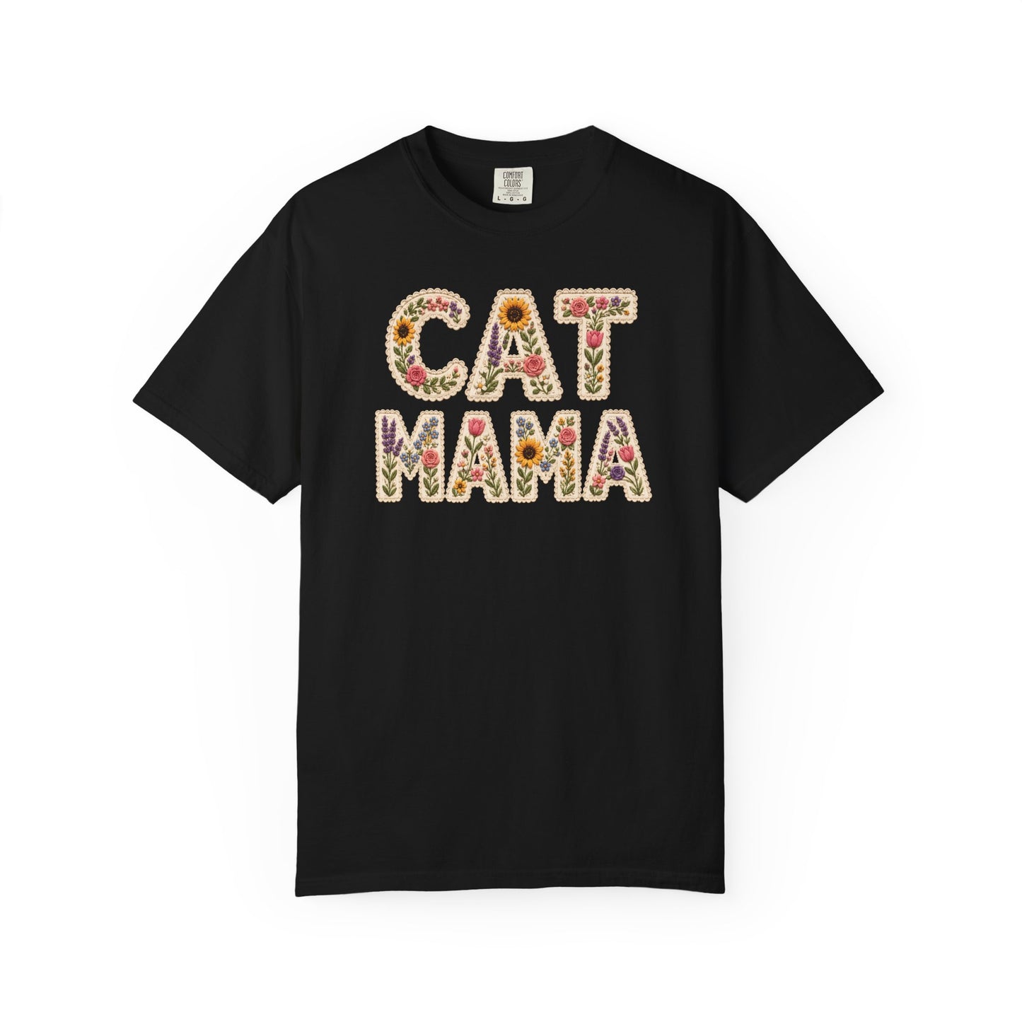 Floral Cat Mama Cat T-Shirt