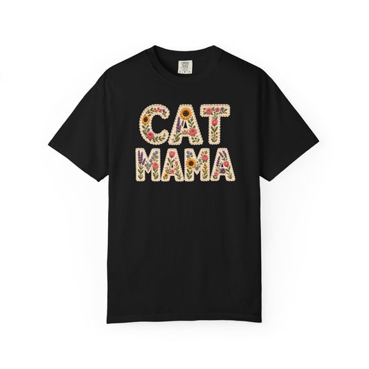 Floral Cat Mama Cat T-Shirt
