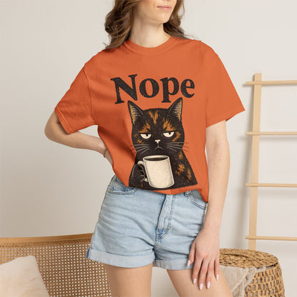 Nope Coffee Tortie Cat T-Shirt