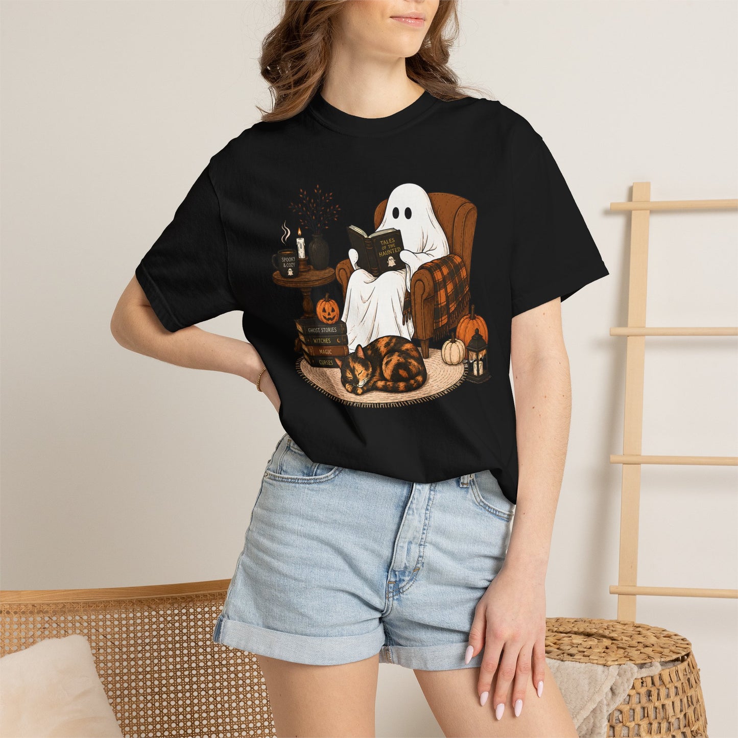 Ghost and Tortie Cat T-Shirt