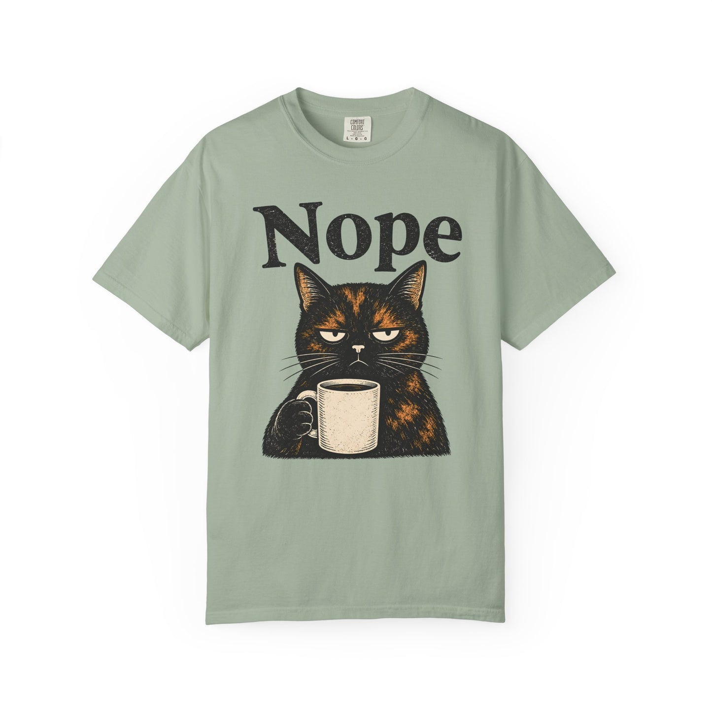 Nope Coffee Tortie Cat T-Shirt