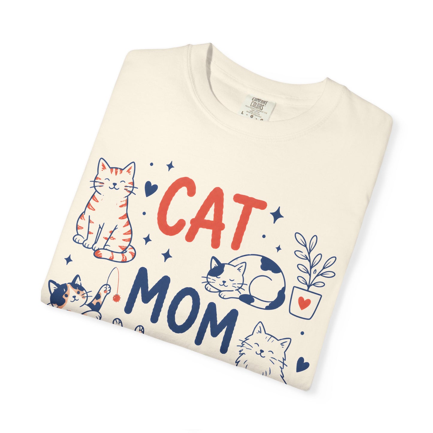 Orange & Tortie Cat Mom Club T-Shirt