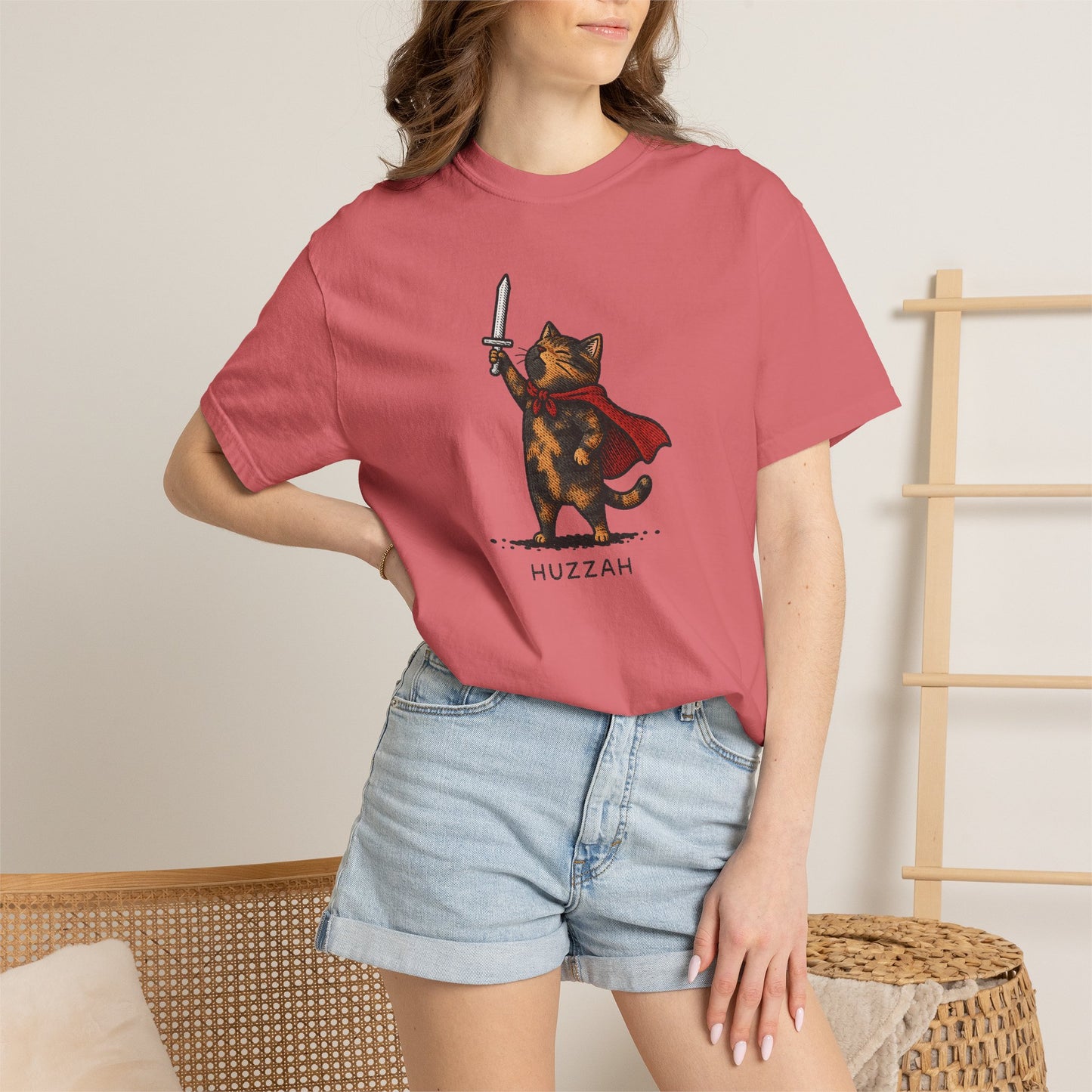Huzzah Tortie Cat T-Shirt