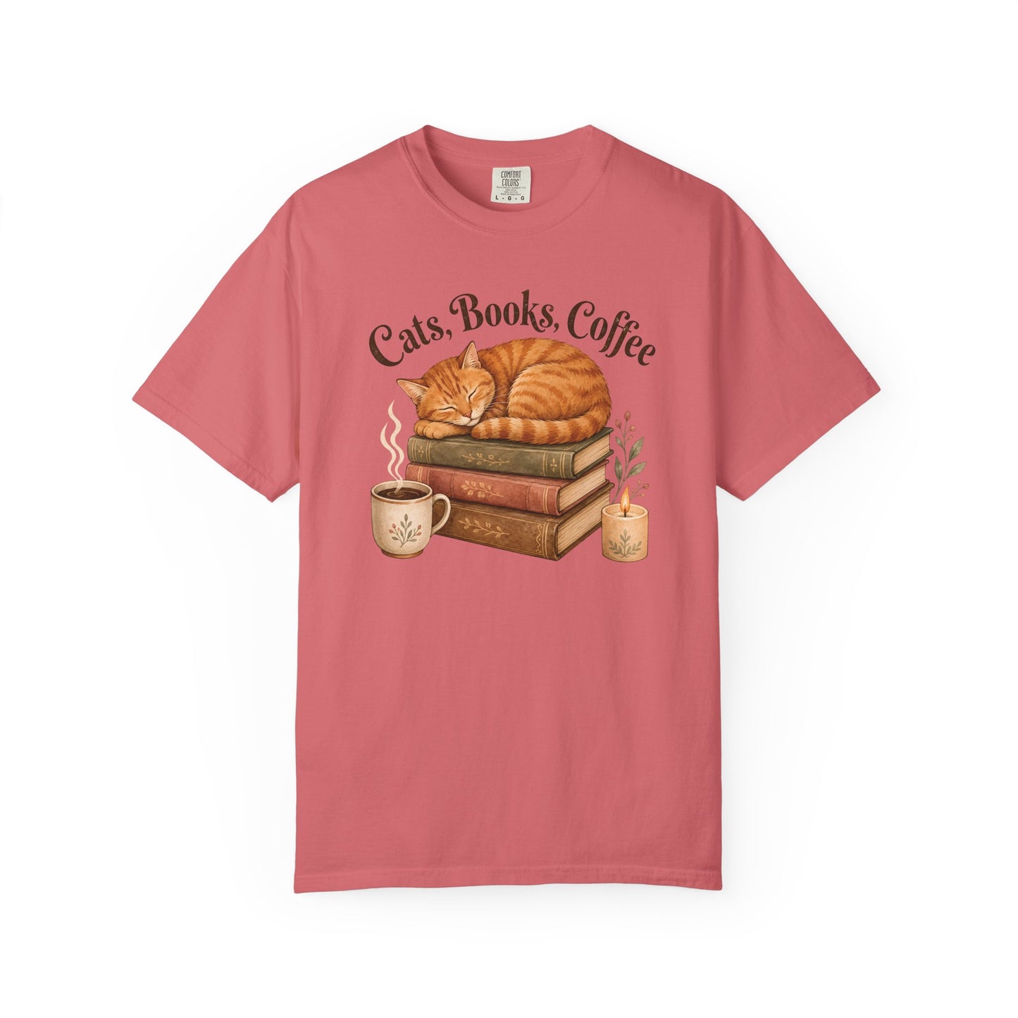Cats Books Coffee T-Shirt