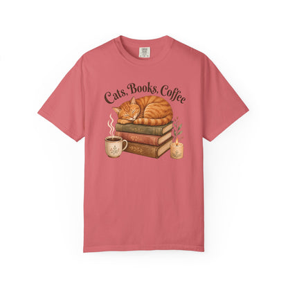 Cats Books Coffee T-Shirt