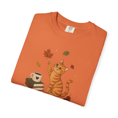 Cozy Fall Orange Cat T-Shirt