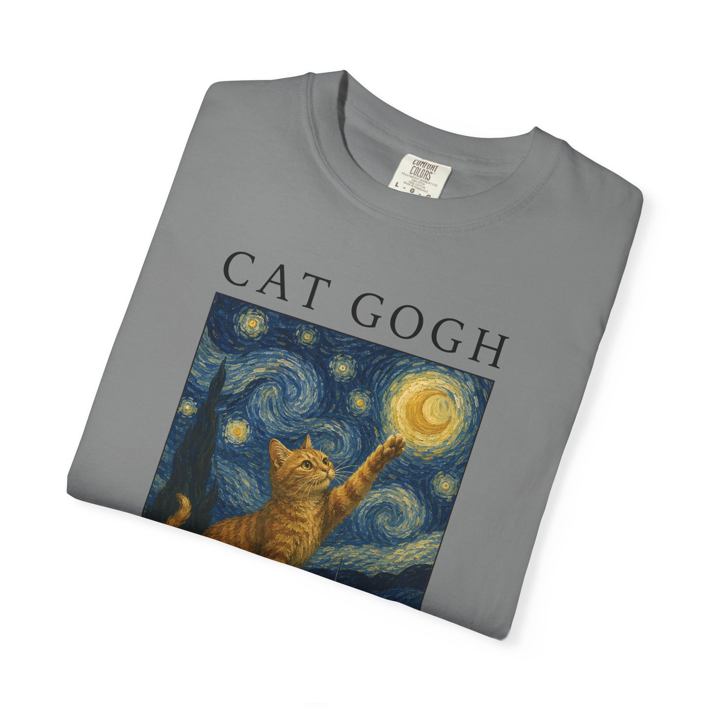 Starry Night Orange Cat T-Shirt