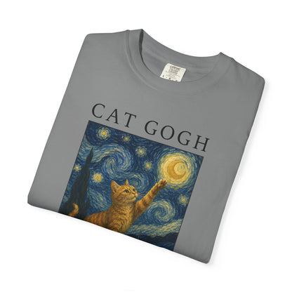 Starry Night Orange Cat T-Shirt