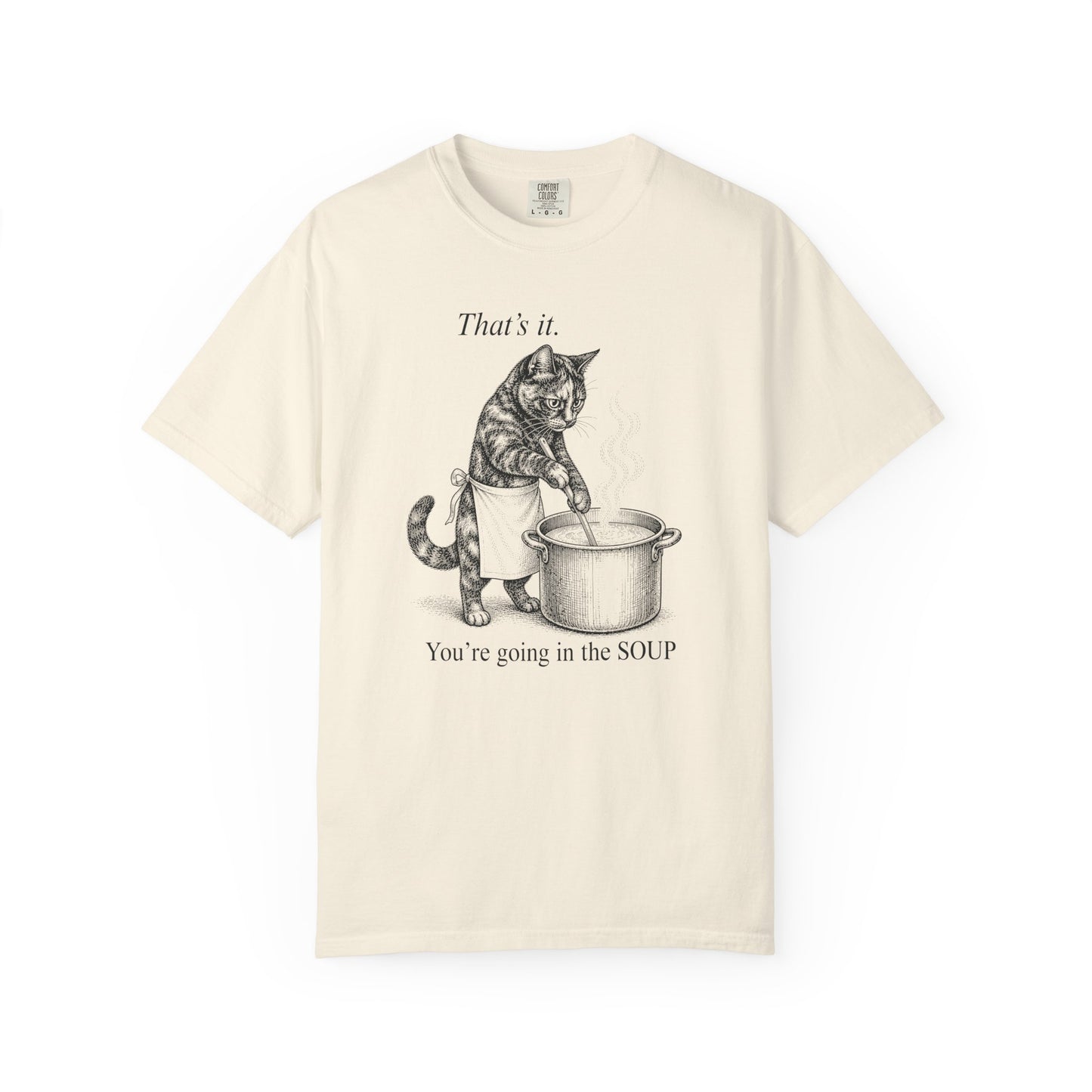 Going in the Soup Tortie Cat T-Shirt