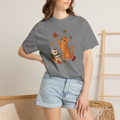 Cozy Fall Orange Cat T-Shirt