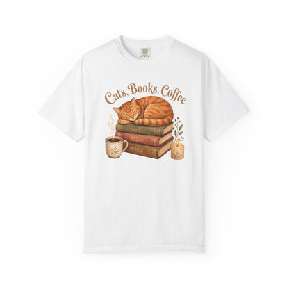 Cats Books Coffee T-Shirt