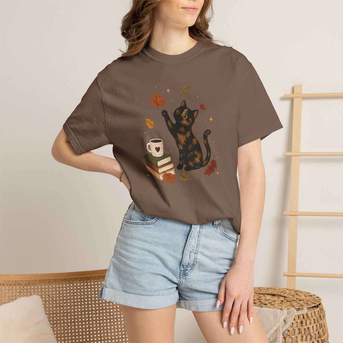 Cozy Fall Tortie Cat T-Shirt