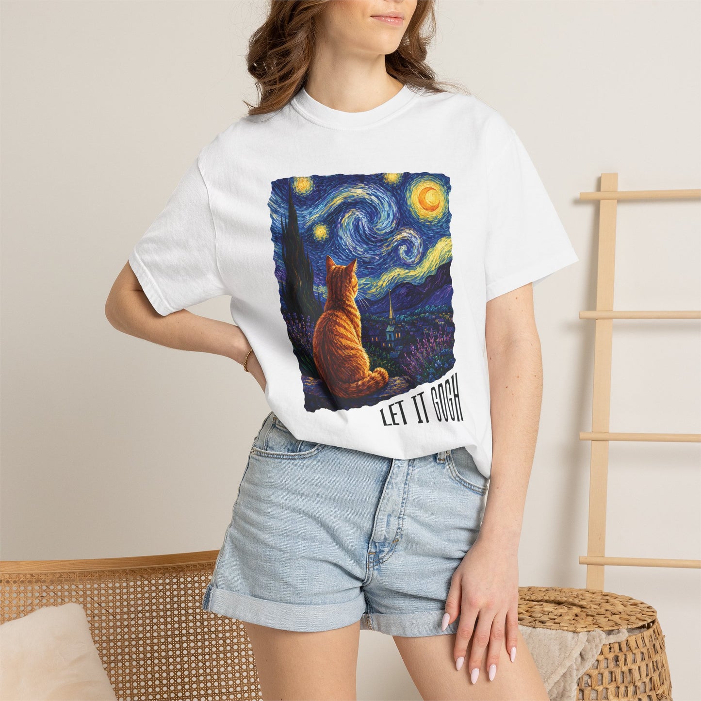 Let It Gogh Orange Cat T-Shirt