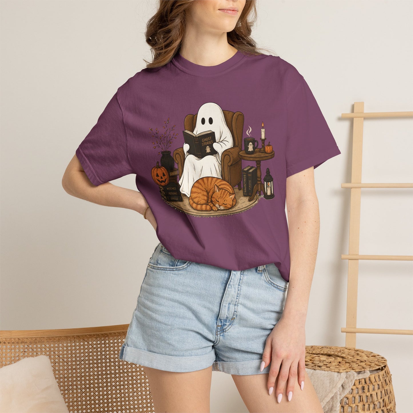 Cozy Ghost Cat T-Shirt