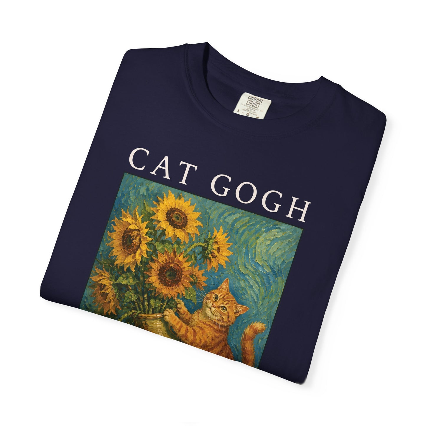 Sunflower Mischief Cat T-Shirt