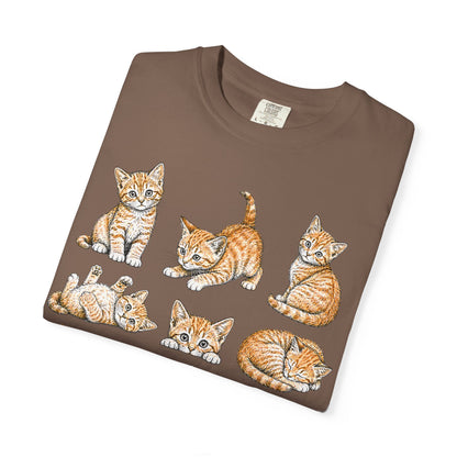 Funny Orange Cat Positions Cat T-Shirt