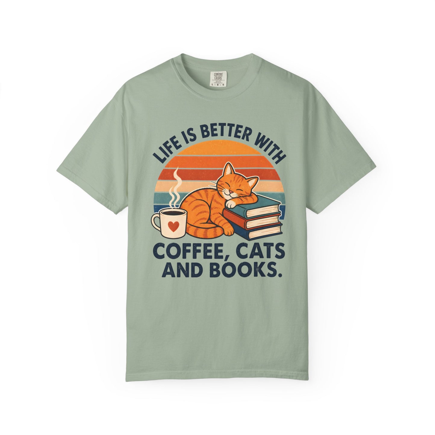 Coffee, Cats & Books T-Shirt