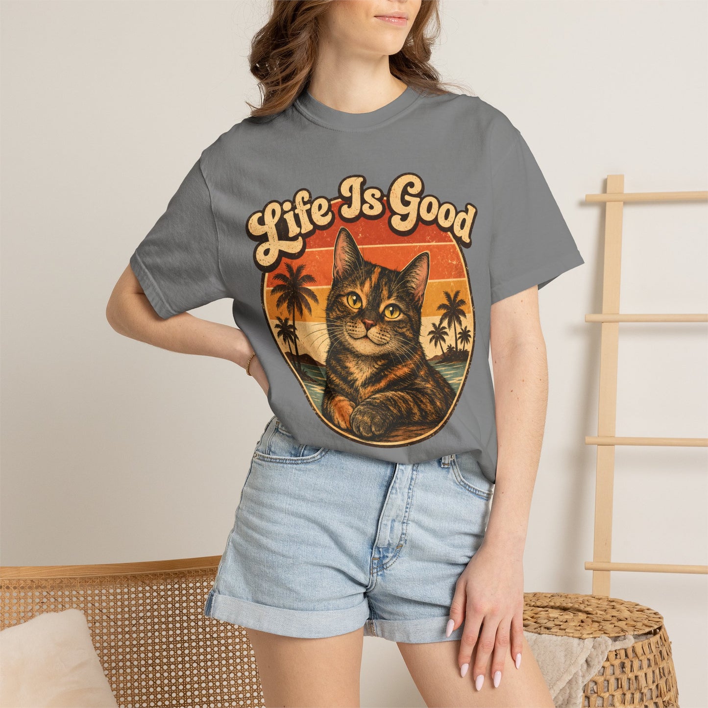 Life Is Good Tortie Cat T-Shirt