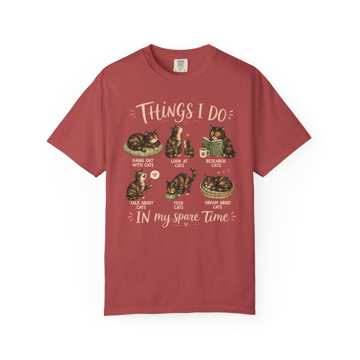 Spare Time Tortie Cat T-Shirt