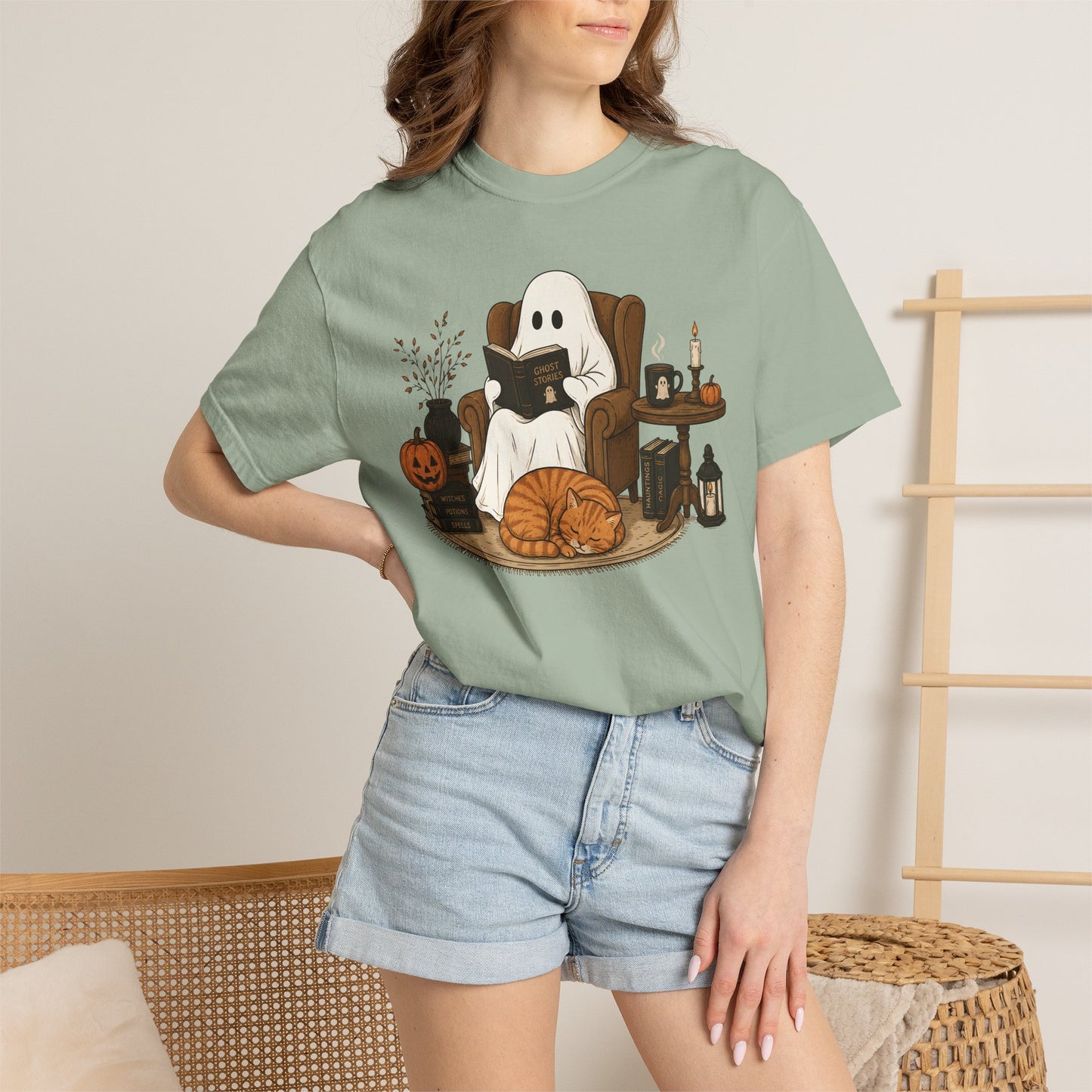 Cozy Ghost Cat T-Shirt
