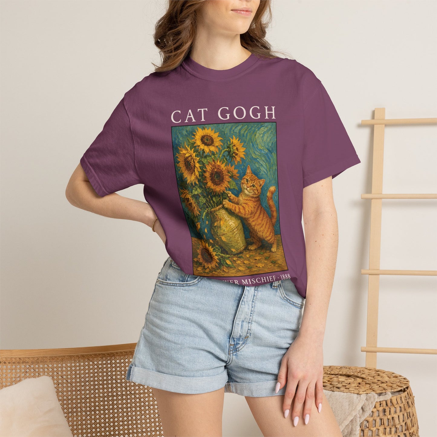 Sunflower Mischief Cat T-Shirt