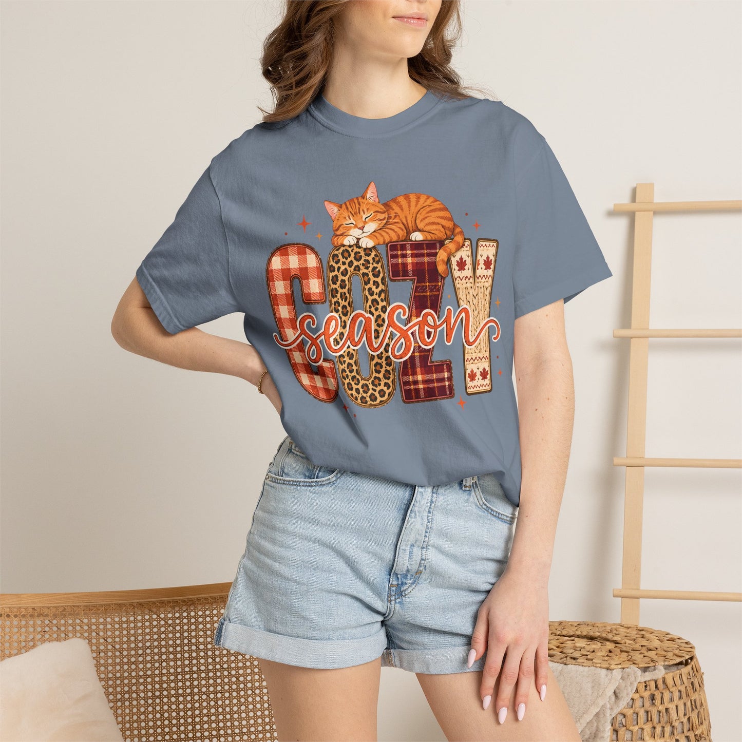 Cozy Season Fall Cat T-Shirt