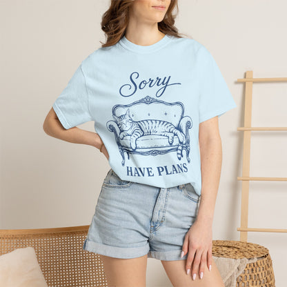 Sorry Have Plans Cat T-Shirt