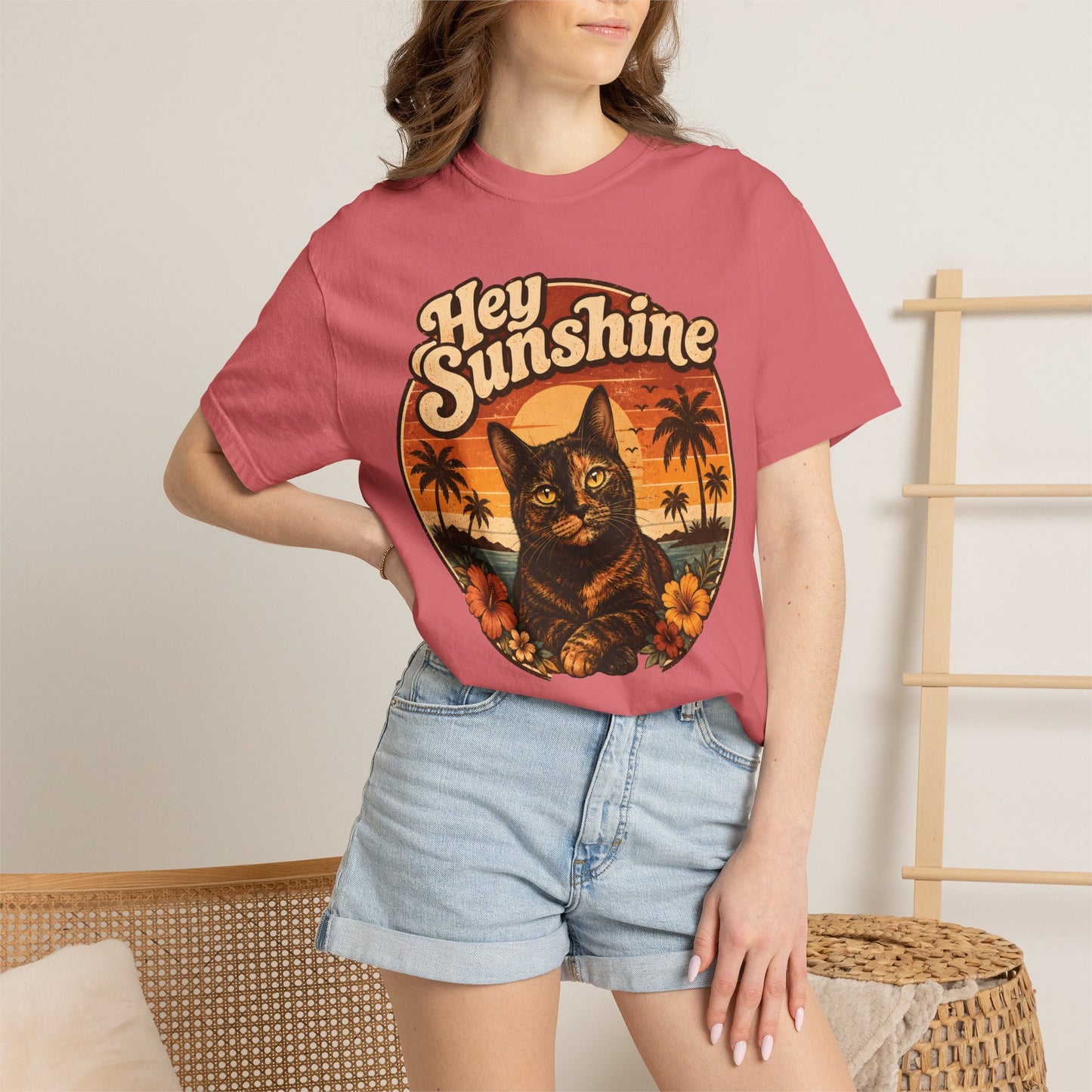 Hey Sunshine Tortie Cat T-Shirt