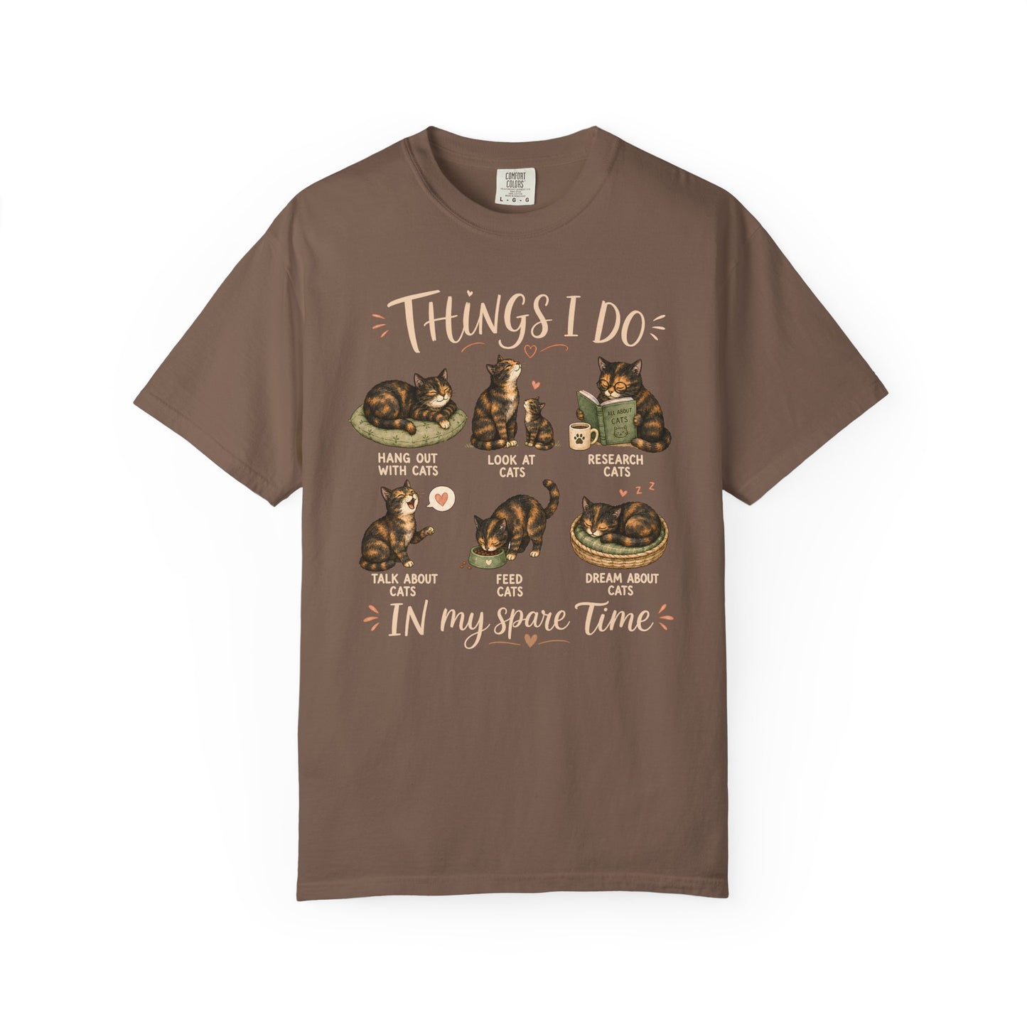 Spare Time Tortie Cat T-Shirt