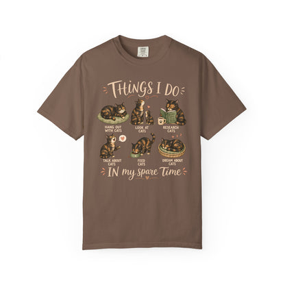 Spare Time Tortie Cat T-Shirt
