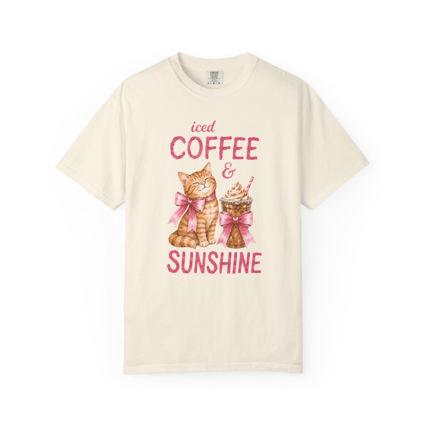 Iced Coffee & Sunshine Cat T-Shirt