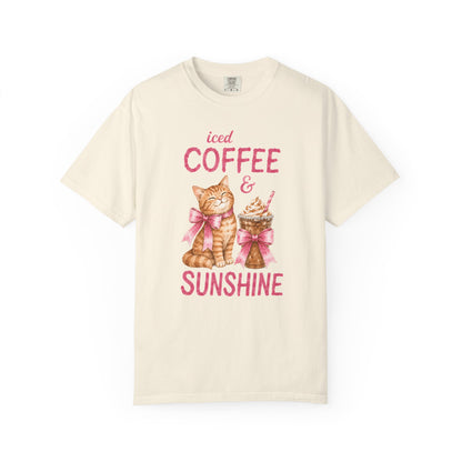 Iced Coffee & Sunshine Cat T-Shirt