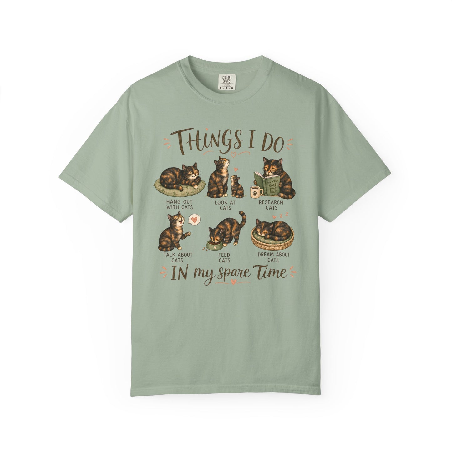 Spare Time Tortie Cat T-Shirt